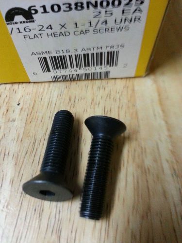 Flat Head Socket Cap Screw 5/16-24 x 1-1/4: 25ea