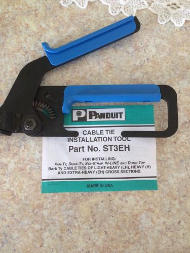 CABLE TIE INSTALLATION TOOL PANDUIT ST3EH FOR ALL WEIGHTS. NIB SEE PICS!!