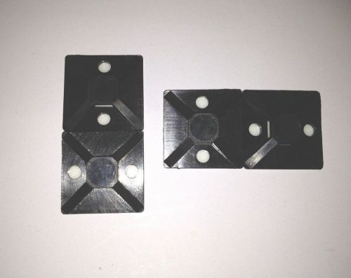 Cable Tie Mounting Base, 4-Way, Adhesive Backed -  Package of 4