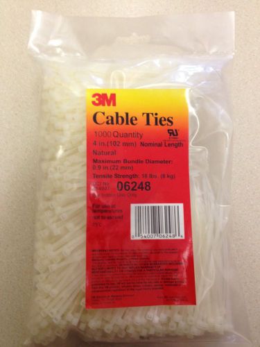 3M Cable Ties 1 Package of 1,000 New 4in-06248