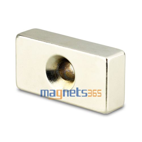 N35 Block Cuboid Countersunk Rare Earth Neodymium Magnet 40 x 20 x 10mm Hole 6mm