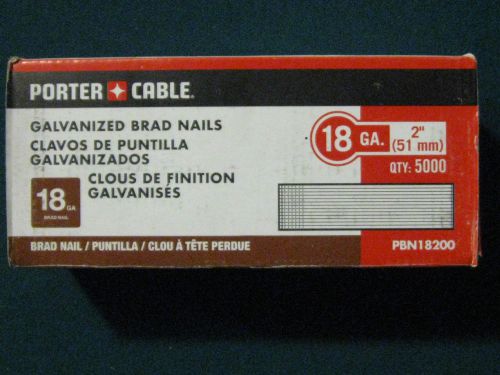 PORTER CABLE PBN18200, Brad Nail, 18 Ga, 2 In L, Pk 4900