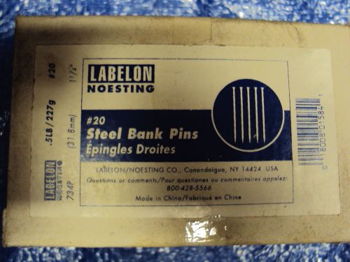 LOT OF 3 BOXES , LABELON NOESTING # 20 STEEL BANK PINS