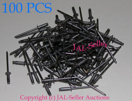 100pcs 1/8&#034;  aluminum dome style pop rivets grip range: .188-.250  item#jal43 for sale