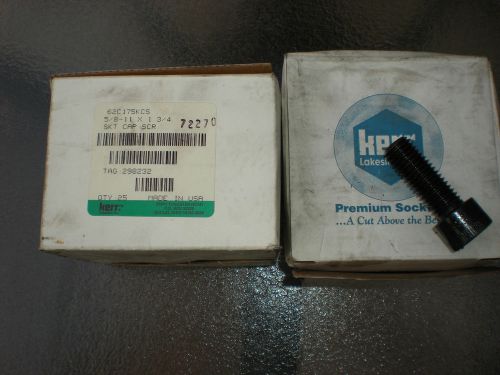 LOT OF 2 BOXES  KERR CAP SOCKET SCREW 5/8-11 X1 3/4 NEW MADE IN USA