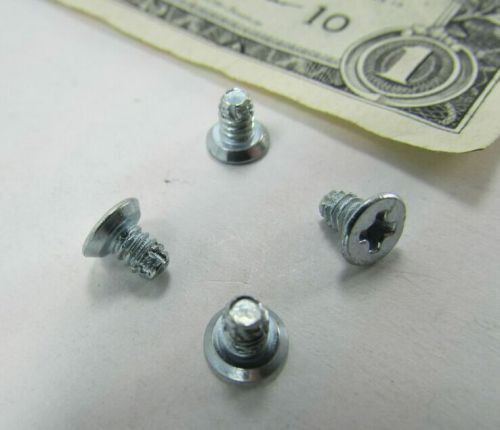 Lot 100 Type F Flat Head Phillips Screws, #6-32 x 1/4&#034; Thread Tapping Zinc Steel