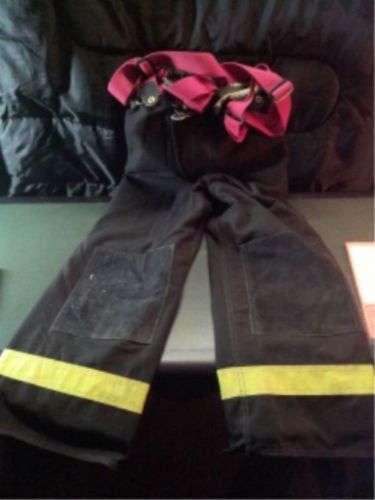 Nice  firefighter bunker pants 30 x 28, with suspenders. for sale