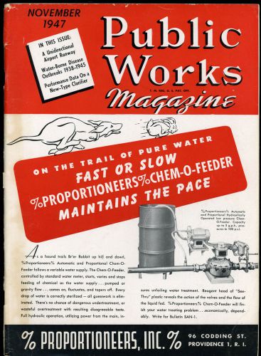 VINTAGE November 1947 PUBLIC WORKS MAGAZINE Interesting read... Cool Ads