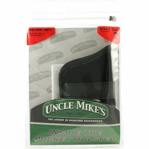 Lot 3 Uncle Mike&#039;s 8744-2 Inside The Pocket Holster Size 2 Ambidextrous Black