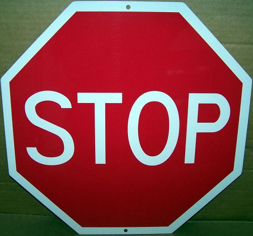 STOP SIGN 12&#034;x12&#034; Aluminum Sign w/mounting holes - Will never Rust - Made in USA