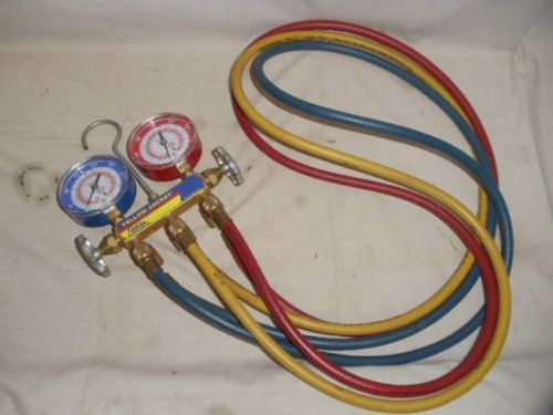 Yellow jacket test and charging manifold with hose ritchie engineering hvac tool for sale