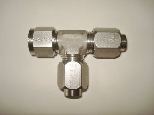 1/2&#034; 3/4&#034; ss stainless ferrule pipe fitting flare flared nut &amp; sleeve tube tee for sale