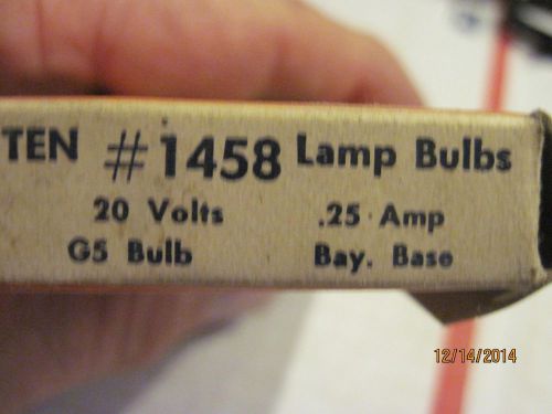 Chicago miniature lamp bulb 1458 box of 10 for sale