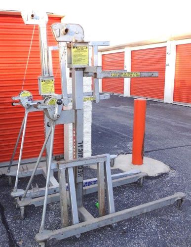 A/C VERMETTE 520A MANUALLY OPERATED MATERIAL Mobile Crane lift Portable Hoist