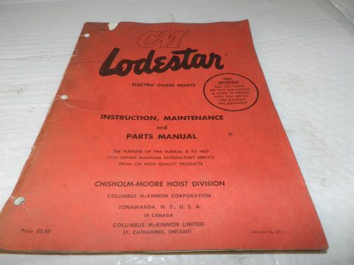 Loadstar electric hoist manual manual for sale