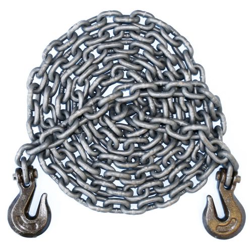 3/8 inch 25 foot feet grade 100 transport binder chain grab hooks on both ends for sale
