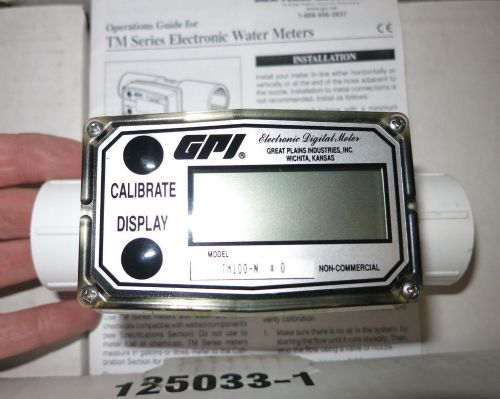 GPI Water Meter. Model TM100-N. New in Box w/ Instructions. TM Series. 1&#034;