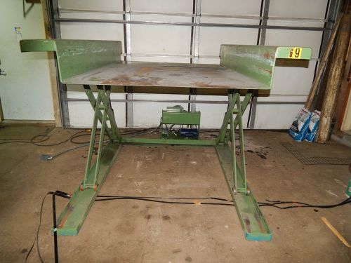 Air technical zld5072e scissor lift table 50&#034;x72&#034; 1 phase 1 hp 2000 pound cap for sale