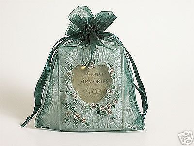 20 PCS 5x7 Hunter Green Organza Fabric Bags