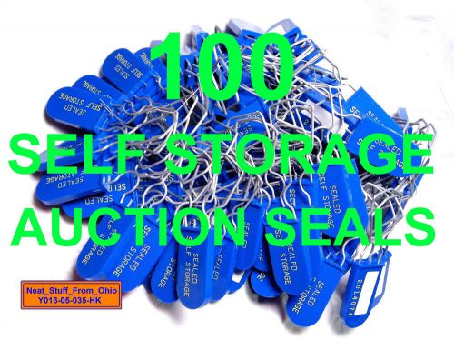 SELF STORAGE - AUDIT, LOCKOUT, AUCTION - 100 SECURITY SEALS with WRITE ON AREA