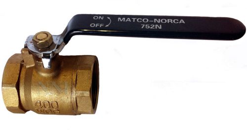 2-1/2&#034; npt  brass ball valves 400wog standard port matco-norca 752n for sale