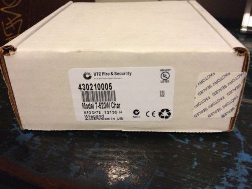 UTC Fire &amp; Security 430210005 Model T-520 Char Access control card reader NEW
