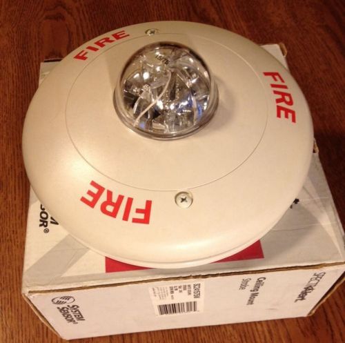 System sensor spectralert sc241575w ceiling mount strobe fire alarm white for sale