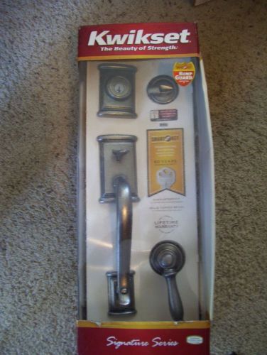 Kwikset 800adhxadl smt cp ashfield handleset - rustic pewter - new for sale