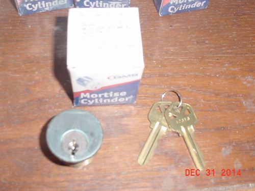 Locksmith nos grade 2 gms keyed kwikset mortise cylinder w/ 2 keys kw chrome for sale