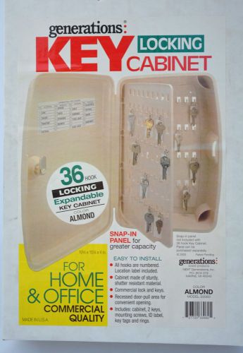 36 Slot Locking Key storage cabinet home business Almond Wall Hanging Expandable