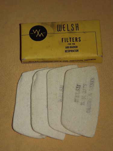 VINTAGE MINING BUREAU OF MINES WELSH FILTERS FOR AIR RAIDER RESPIRATOR