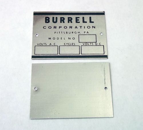 (CS-687) Blank Aluminum Tag ID Plate 1.645 x 1.19
