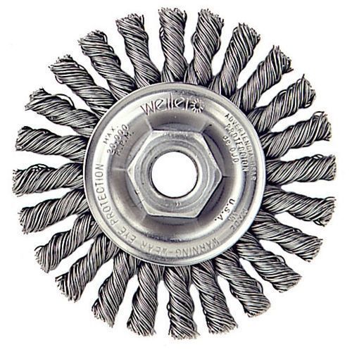 Weiler 13266 4&#034; cable twist wire wheel, .020, 5/8&#034;-11 a.h. for sale