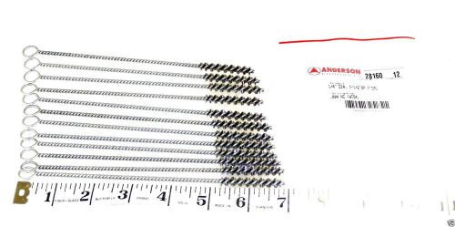Pk. of 12  Anderson  28160  Spiral Tube Brushes,  1&#034; x  1/4&#034; Dia. **