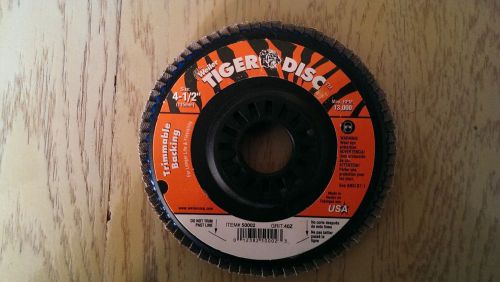 Weiler Tiger Disc 50002 4-1/2&#034; 115mm Grit: 40Z Max RPM 13,000 Flap Disc Qty 10