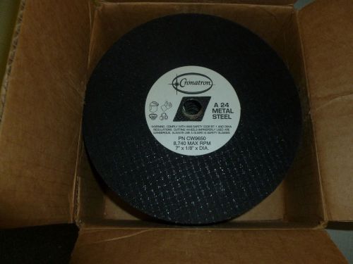 CRONATRON CW9650  A24 Metal Steel  Cut Off Wheel Saw Blade 7&#034; X 1/8&#034;  Box of 20