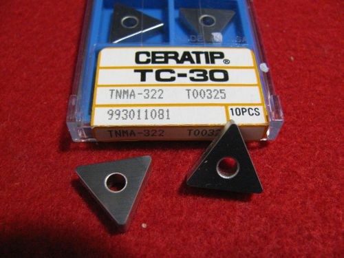 10 EA. NEW CERATIP INSERTS TNMA 322 TC-30