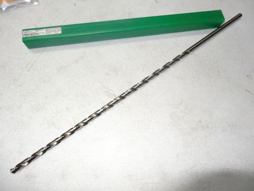 New ptd 21/64&#034; 1813 taper extra long length hss twist drill bright finish 59721 for sale