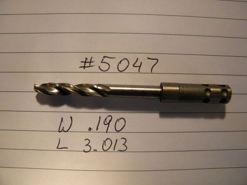 2 new drill bits #5047 .190 hsco hss cobalt aircraft tools guhring made in usa for sale