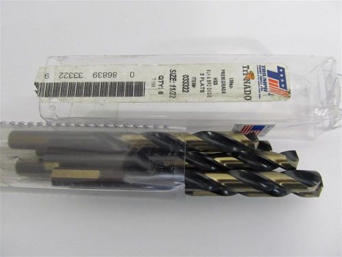 Triumph twist drill 033322, 11/32&#034;, hss, mechanic&#039;s length drill bits - 6 each for sale