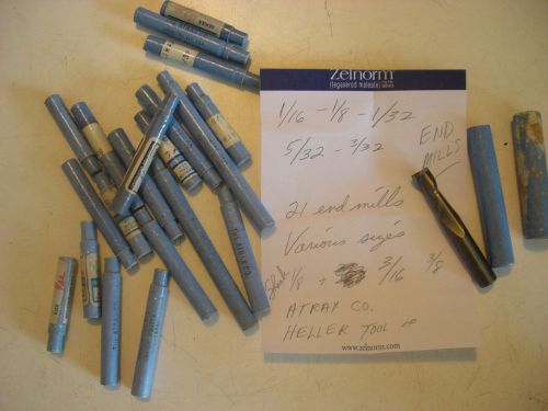 LOT  21  ROUTER END MILL SOLID CARBIDE NIB MANY SIZES 1/32 TO 3/ 38