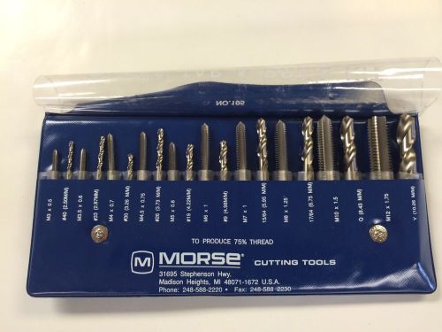 Morse 37105 metric tap &amp; drill set with machinist&#039;s guide for taps, usa made for sale