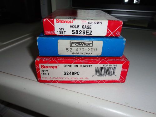 Starrett and fowler 3 piece package of tools. for sale