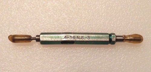 4 36 NS 3 THREAD PLUG GAGE MACHINIST TOOLING INSPECTION PD .0948 &amp; .0958