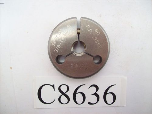 3/8-16 NC-5 THREAD RING GAGE GO PD. .3390 INSPECTION LOT C8636