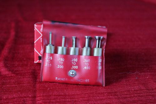 Starrett small hole gages set of five  .125&#034; dia, - .500&#034; dia. for sale