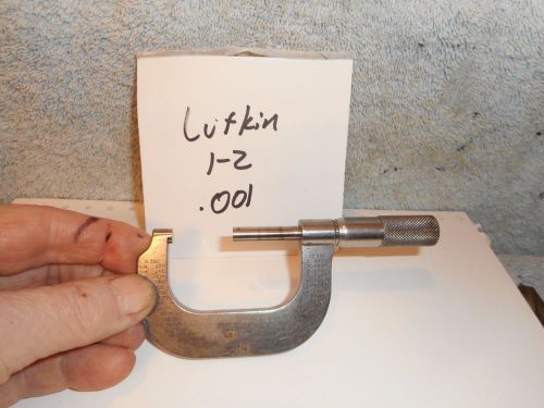 Machinists 1/1/b buy now  usa lufkin nice 1-2 .001 micrometer for sale