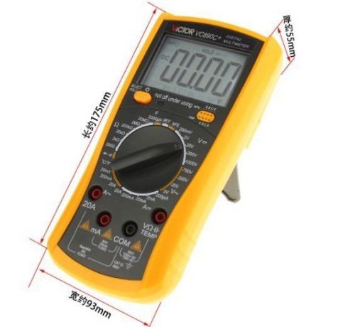 F03908 victor vc890c+ digital dmm multimeter ohm voltmeter temperature measureme for sale