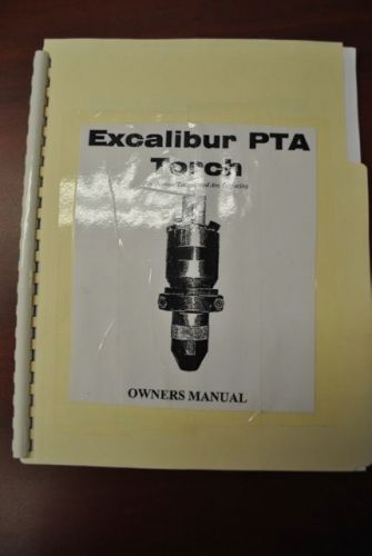 Excalibur PTA torch owners manual