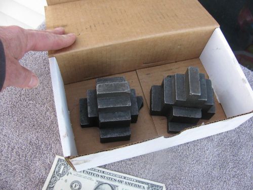 Pyramid shape step blocks block cast metal  machinist toolmaker tool